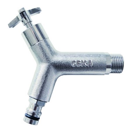 GEKA plus-Design- Wasserhahn AG G 1/2' MS Cr m. Stecker Karte