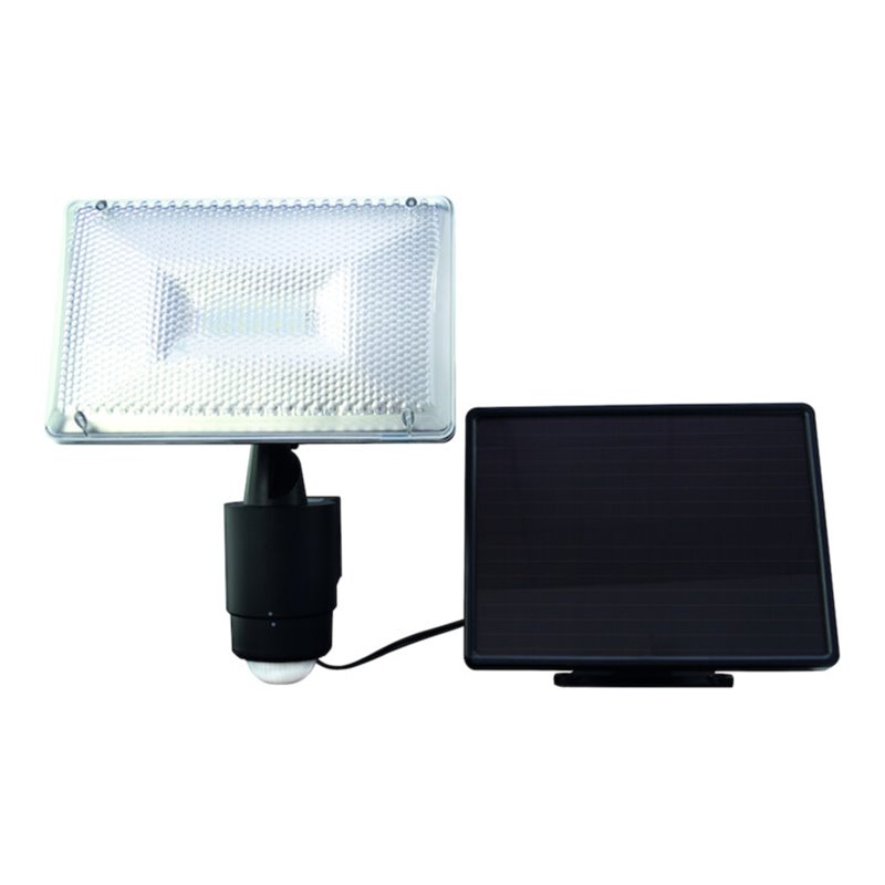 REV LED-Strahler Solar 12x0,5W schwarz mit Bewegungsmelder