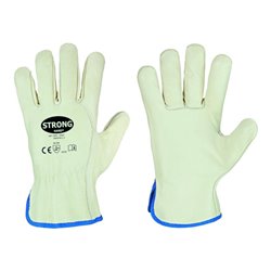 stronghand Fahrerhandschuh Driver, Rind nappa, Gr.10, grün/beige