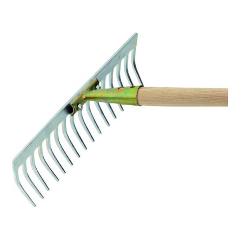 FLORA Profi-Gartenrechen 16 Zinken Breite 42 cm mit Schwenkkopf