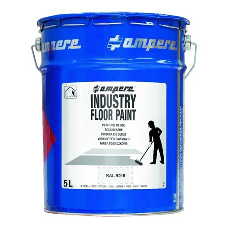 A.M.P.E.R.E. Bodenmarkierungsfarbe Traffic Industry Floor Paint 5L weiß