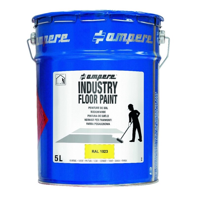 A.M.P.E.R.E. Bodenmarkierungsfarbe Traffic Industry Floor Paint 5L gelb