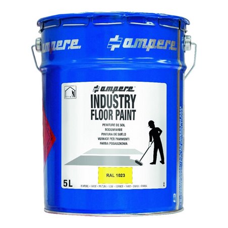 A.M.P.E.R.E. Bodenmarkierungsfarbe Traffic Industry Floor Paint 5L gelb