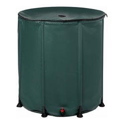 floraworld Faltbare Regentonne 400 L, 82 x 82 cm, grün -
