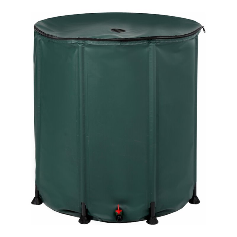 floraworld Faltbare Regentonne 400 L, 82 x 82 cm, grün -