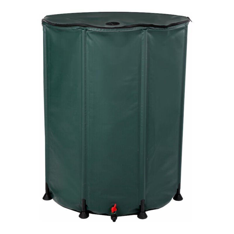 floraworld Faltbare Regentonne 500 L, 80 x 98 cm, grün -