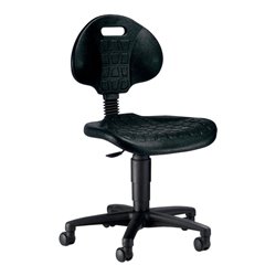 Arbeitsstuhl TEC 20 Sitz PU-Schaum schwarz Sitzhöhe 420-550 mm mit Rollen