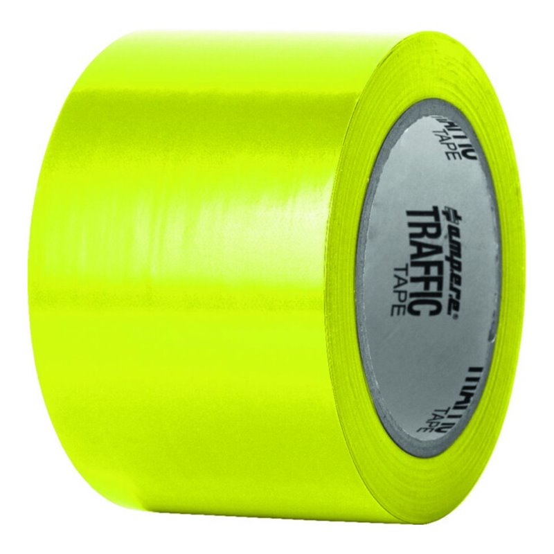 A.M.P.E.R.E. Traffic Tape Standard 0,15 mm Dicke 75mm x 33m Gelb