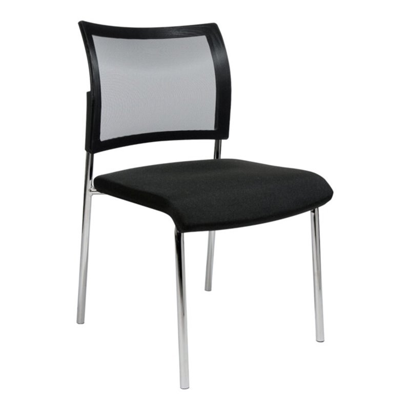 Besucher-Stuhl Visit10 m.Polster/Netz,schwarz