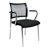 Besucher-Stuhl Visit10 m.Polster/Netz,schwarz