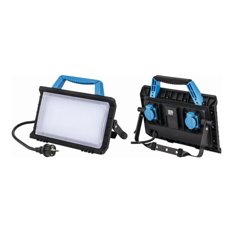 LED Arbeitsleuchte 45W 'Optiline' IP54 m. 2x Schukodose m. 3m Anschlußkabel