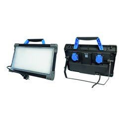 LED Arbeitsleuchte 80W 'Optiline' IP54 m. 2x Schukodose m. 3m Anschlußkabel