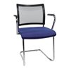 Besucher-Stuhl Visit20 m.Polster/Netz,blau