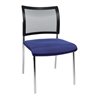 Besucher-Stuhl Visit10 m.Polster/Netz,blau