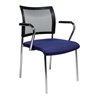 Besucher-Stuhl Visit10 m.Polster/Netz,blau