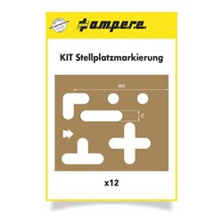 A.M.P.E.R.E. Schablonenset Schablonen KIT Stellplatzmarkierung