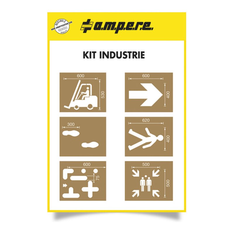 A.M.P.E.R.E. Schablonenset Schablonen KIT Industrie