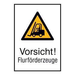 SafetyMarking Warnschild Aluminium B520xH742 mm Vorsicht Flurförderzeuge