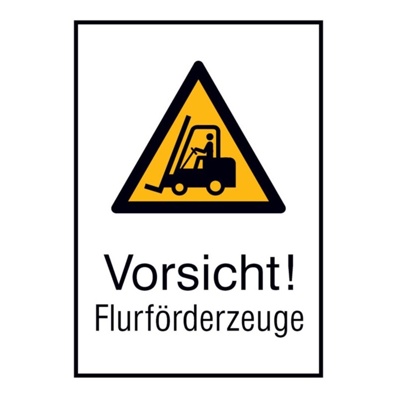 SafetyMarking Warnschild Aluminium B520xH742 mm Vorsicht Flurförderzeuge