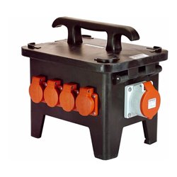 as-Schwabe Baustellen-Stromverteiler M1 400V aus Vollgummi