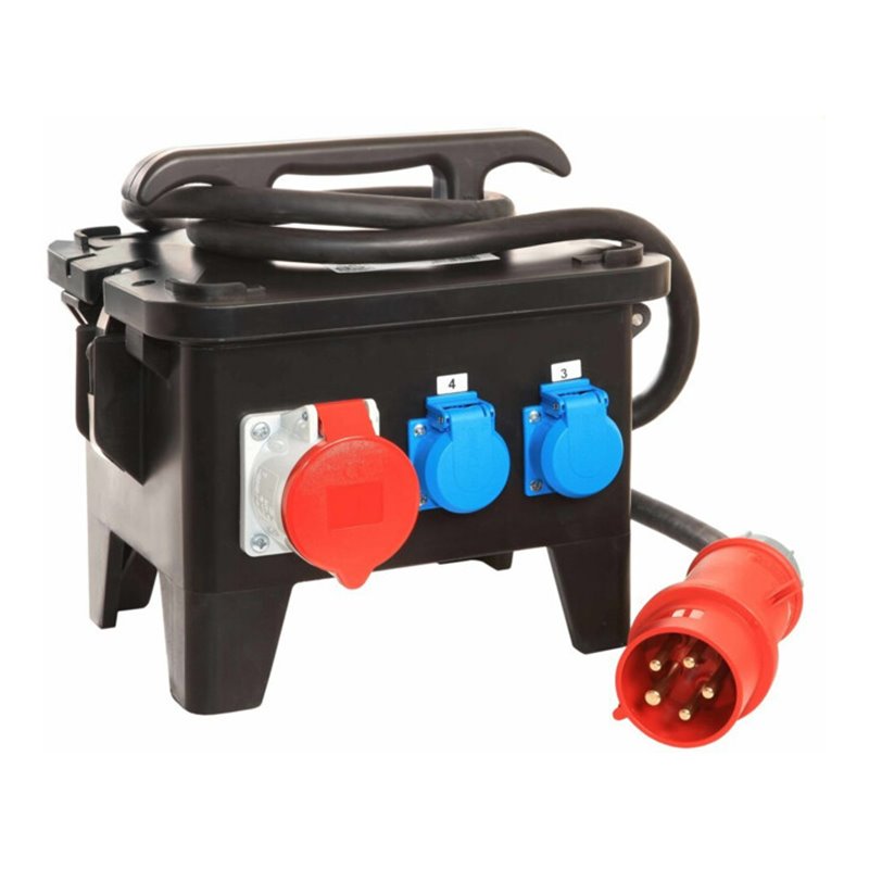 as-Schwabe Baustellen-Stromverteiler M4 400V aus Vollgummi