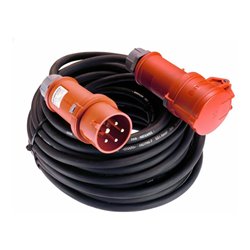 as-Schwabe CEE-Verlängerung 50m 16A IP44, H07RNF-5G2,5, 400V