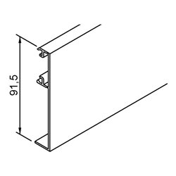 HELM Clipsblende 1700mm silberfarbig