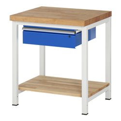 Rau Werkbank 8001 mit Ablageboden 840 mm Buche-Massiv-Platte