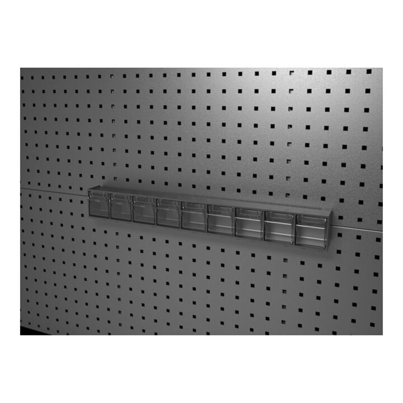 bott Klarsichtmagazin B600xT68xH78 mm mit 9 Kästen für Lochplatten