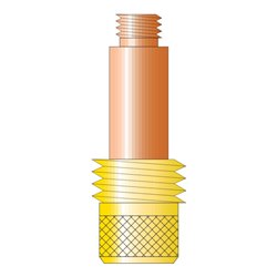 TRAFIMET Spannhülsengehäuse Gaslinse D:1,6,45V25