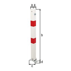 GAH Alberts Absperrpfosten KLAPPY 70x70 mm Dreik. Aufschr.