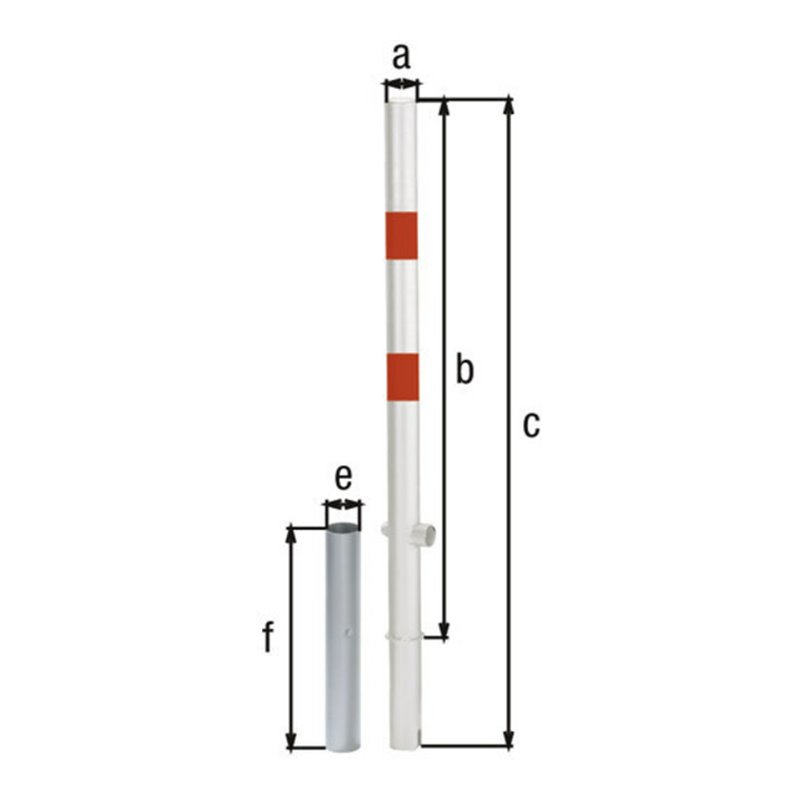 GAH Alberts Absperrpfosten Passau 60 mm o.Öse Einbet.