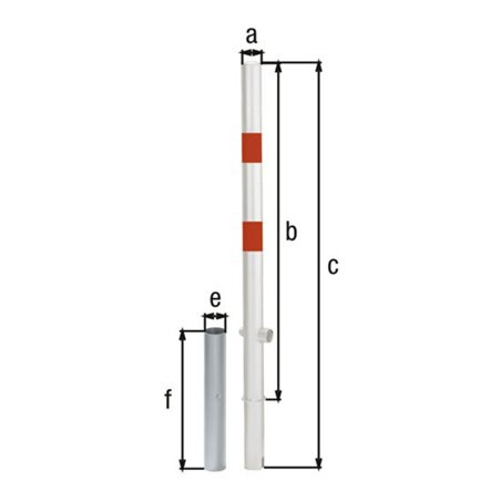 GAH Alberts Absperrpfosten Passau 60 mm o.Öse Einbet.