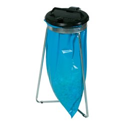 gewa Abfallsammler 1x120 l Stat. m.Deckel schw.