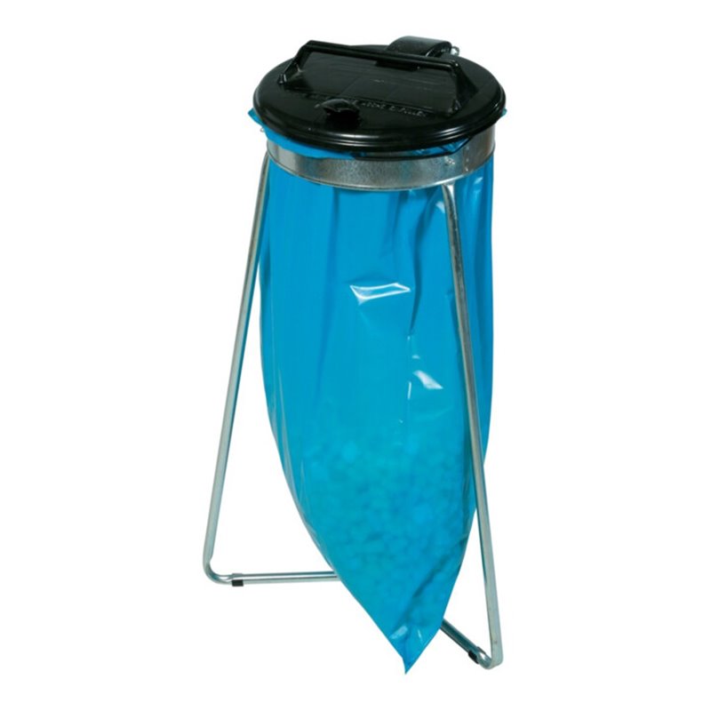 gewa Abfallsammler 1x120 l Stat. m.Deckel schw.