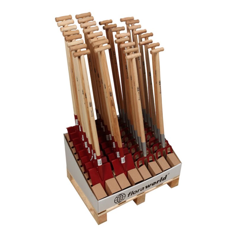 floraworld Gärtnerspaten u.Spatengab el rot ClassicDisplay FW