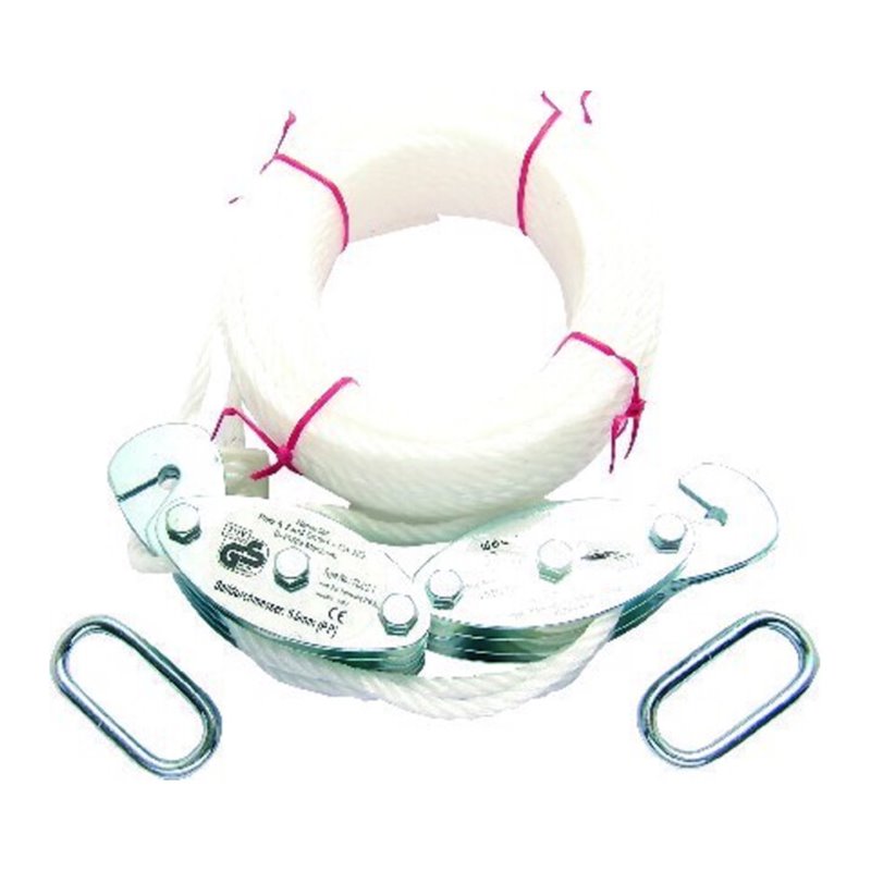 PÖSAMO Flaschenzug 3x250 (SB) galZn für Seil-Ø b. 5,0mm