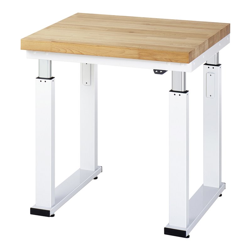 RAU Werkbank adlatus 600 elektrisch höhenverstellbar Buche-Massiv-Platte elektrisch höhenverstellbar
