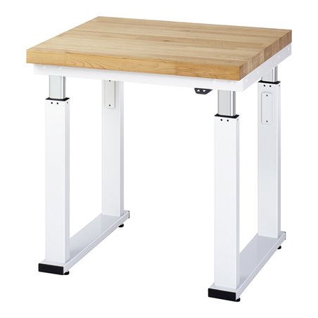 RAU Werkbank adlatus 600 elektrisch höhenverstellbar Buche-Massiv-Platte elektrisch höhenverstellbar