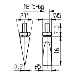 Käfer Messeinsatz HM Typ 20/ 5,0mm