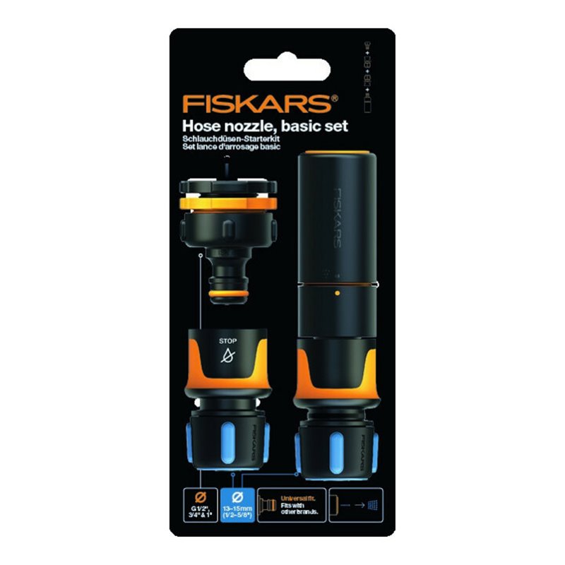 Fiskars Schlauchverbinder-Premium Set mit Spritze