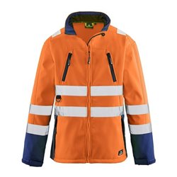 4 Protect JackePittsburgh, Softshell leuchtorange/navy, Gr. L