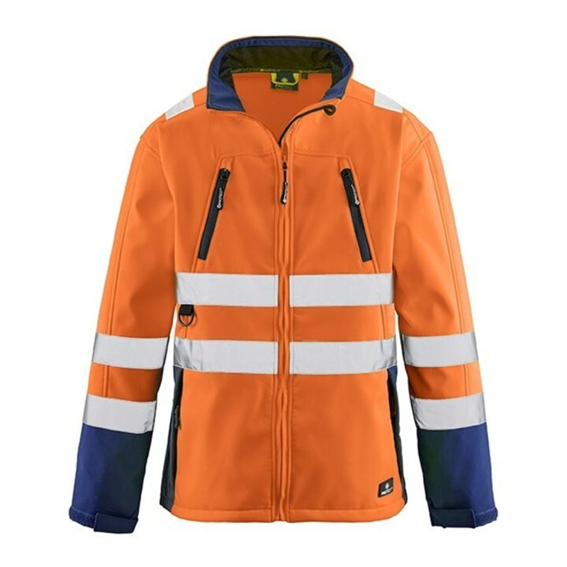 4 Protect JackePittsburgh, Softshell leuchtorange/navy, Gr. XL