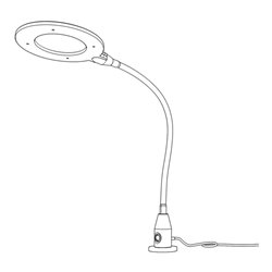 Bauer + Böcker LED-Leuchtenlupe Slim