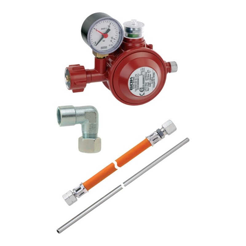 Gok Herdanschlussset 16 bar 1,5 kg/h, 50 mbar