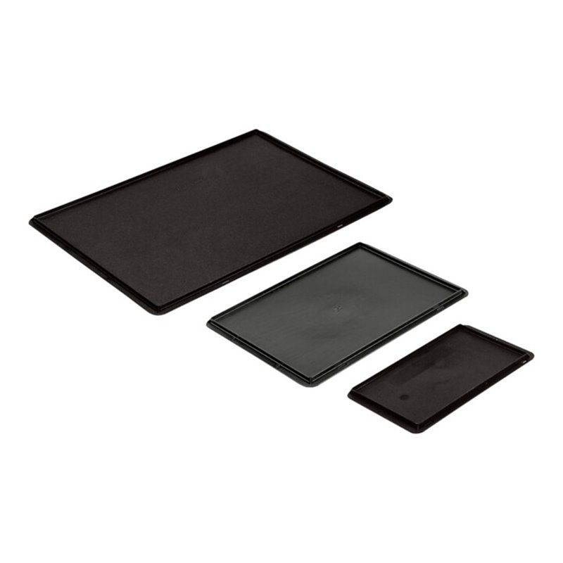 LA-KA-PE Auflagedeckel schwarz für Kastenmaß B800xT600mm