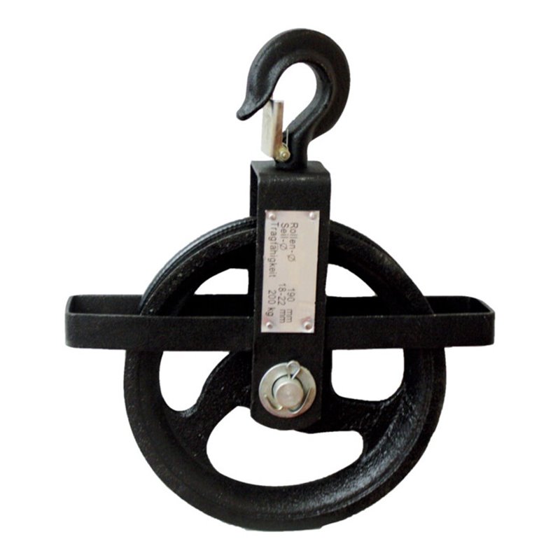 Seilrad 190 mm, 200 kg für Seile von 18 - 22 mm
