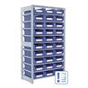 Bito Behälterregal mit 32 Sichtlagerkästen Anbaufeld verzinkt