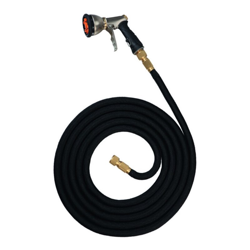 floraworld Gartenschlauch verl. bis 30m Comfort Inkl. Armaturen-Set Messing