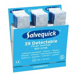 Salvequick Nachfüller 1x39 Pflaster, detektierbar